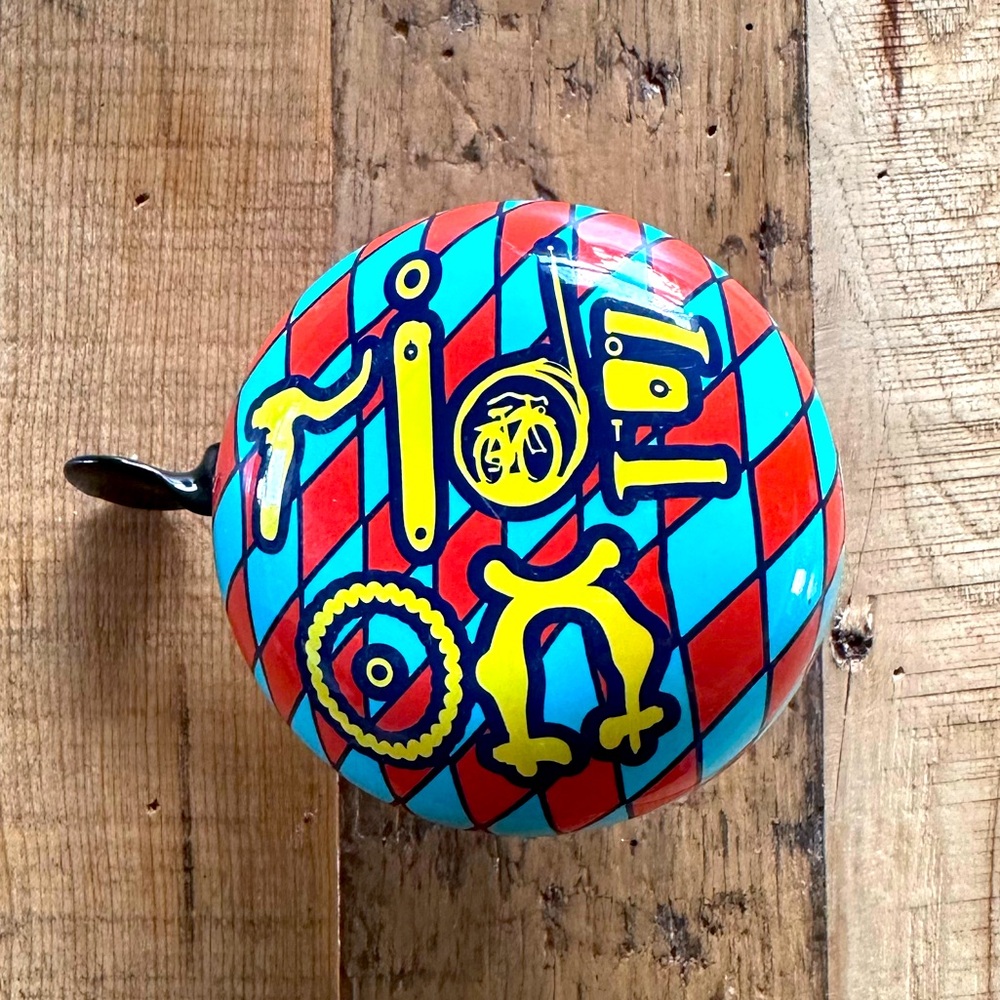 Vintage New Belgium bike handlebar bell cycling “Ride On”